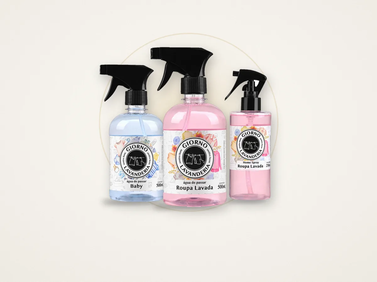 Águas de passar e home spray Giorno Lavanderia
