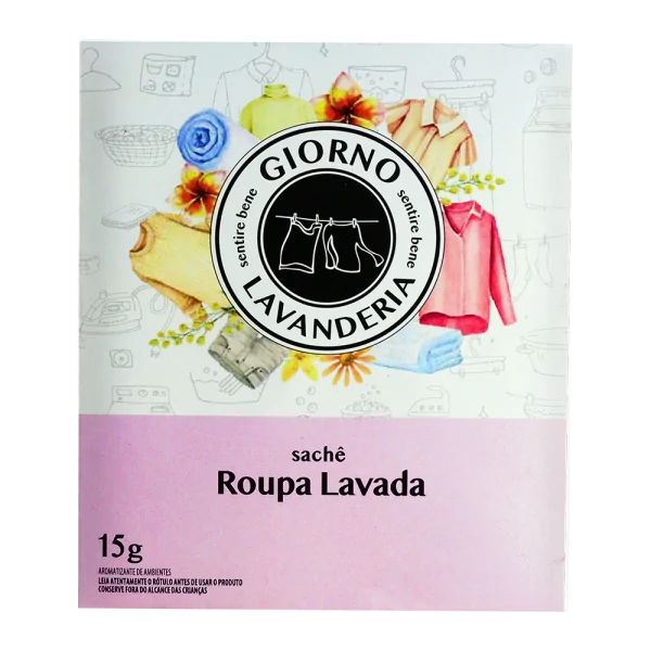 Sache Perfumado Giorno Lavanderia Roupa Lavada 15g