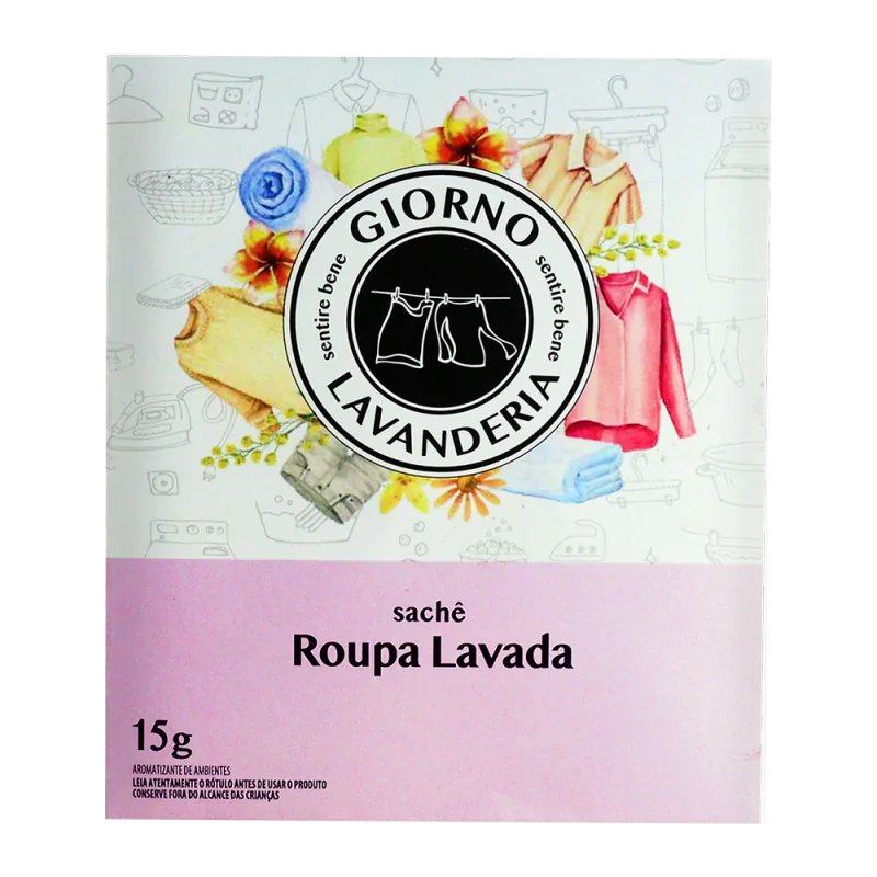 Sachê Perfumado Giorno Lavanderia Roupa Lavada 15g