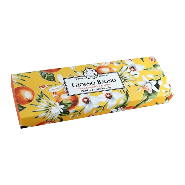 Kit Sabonete Giorno Bagno Flor de Laranjeira c/ 3 unidades de 100g cada