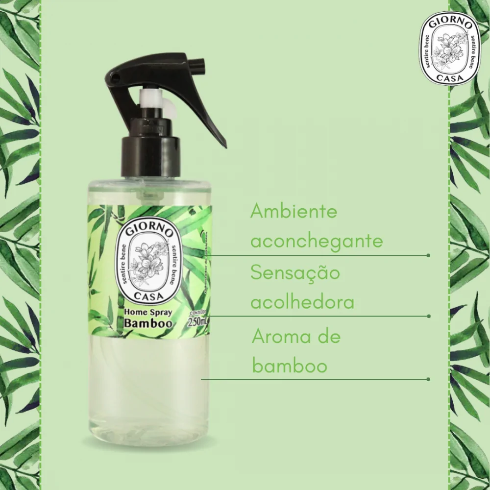 Home Spray Aromatizador Giorno Casa Bamboo 250ml