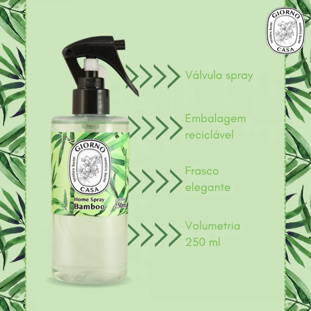 Home Spray Aromatizador Giorno Casa Bamboo 250ml