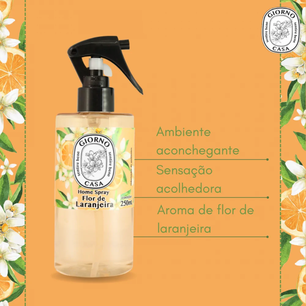 Home Spray Aromatizador Giorno Casa Flor de Laranjeira 250ml