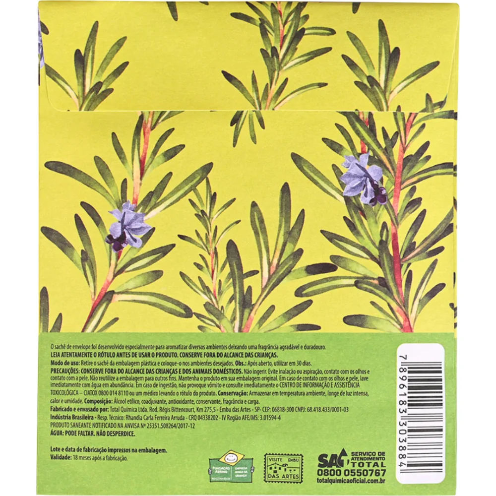 Sache Perfumado Giorno Casa Alecrim 15g