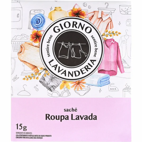 Sache Perfumado Giorno Lavanderia Roupa Lavada 15g