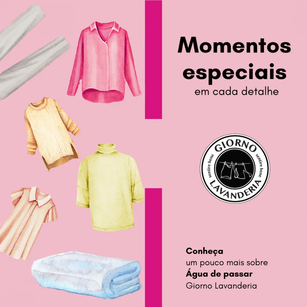 Água de Passar Giorno Lavanderia Roupa Lavada 500ml