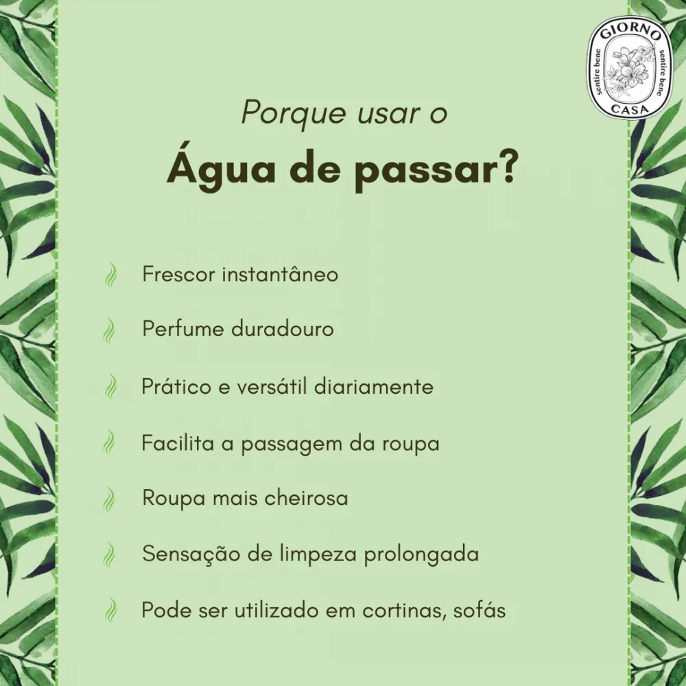 Água de Passar Giorno Casa Bamboo 500ml