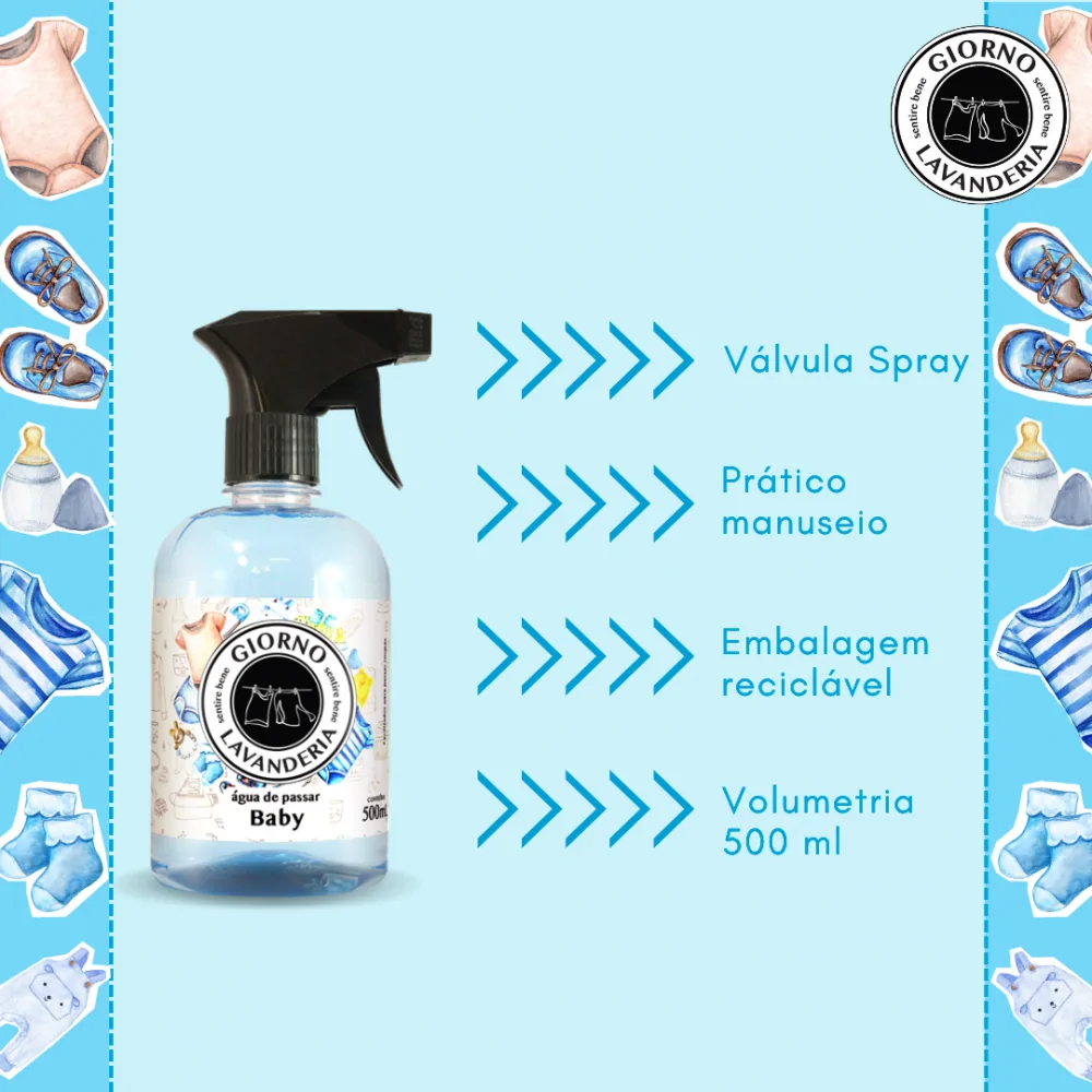 Água de Passar Giorno Lavanderia Baby 500ml