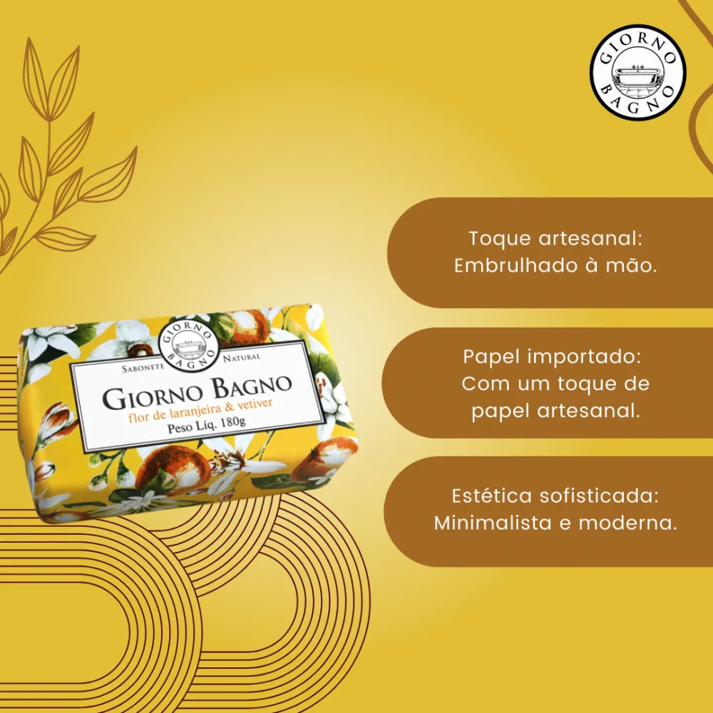 Sabonete Giorno Bagno Flor de Laranjeira e Vetiver 180g