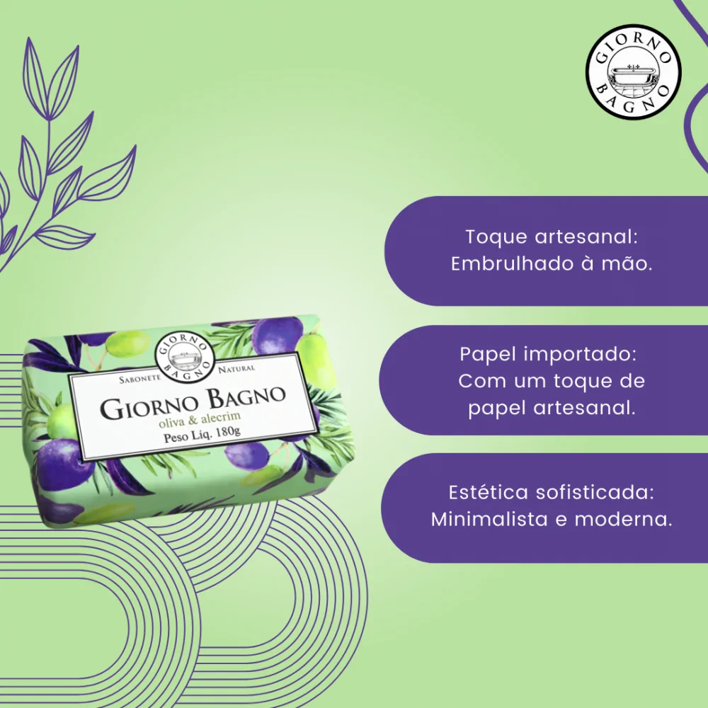 Sabonete Giorno Bagno Oliva e Alecrim 180g