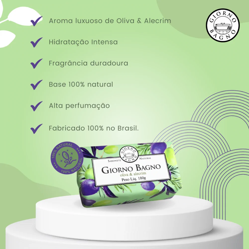 Sabonete Giorno Bagno Oliva e Alecrim 180g