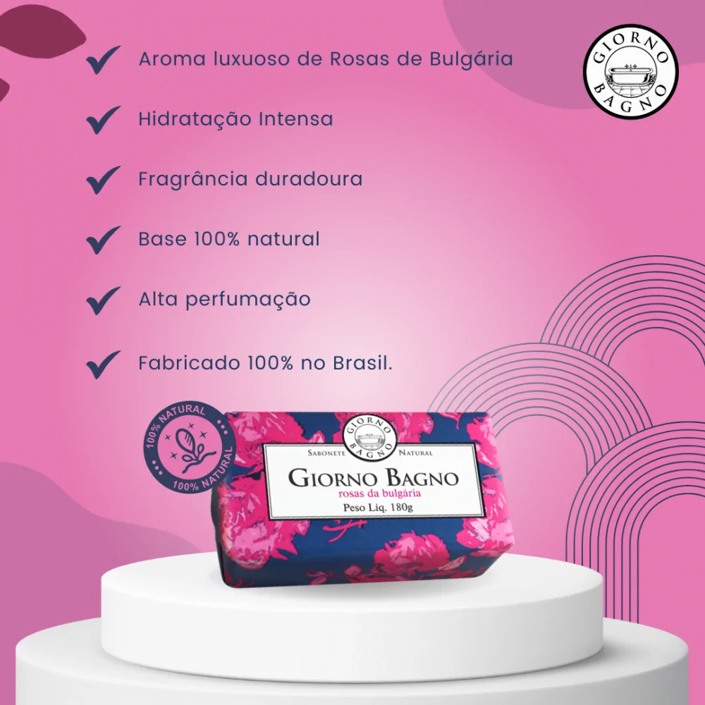 Sabonete Giorno Bagno Rosas da Bulgária 180g
