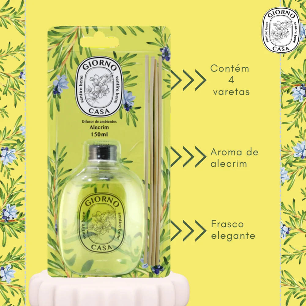 Difusor de Ambientes Giorno Casa Alecrim 150ml