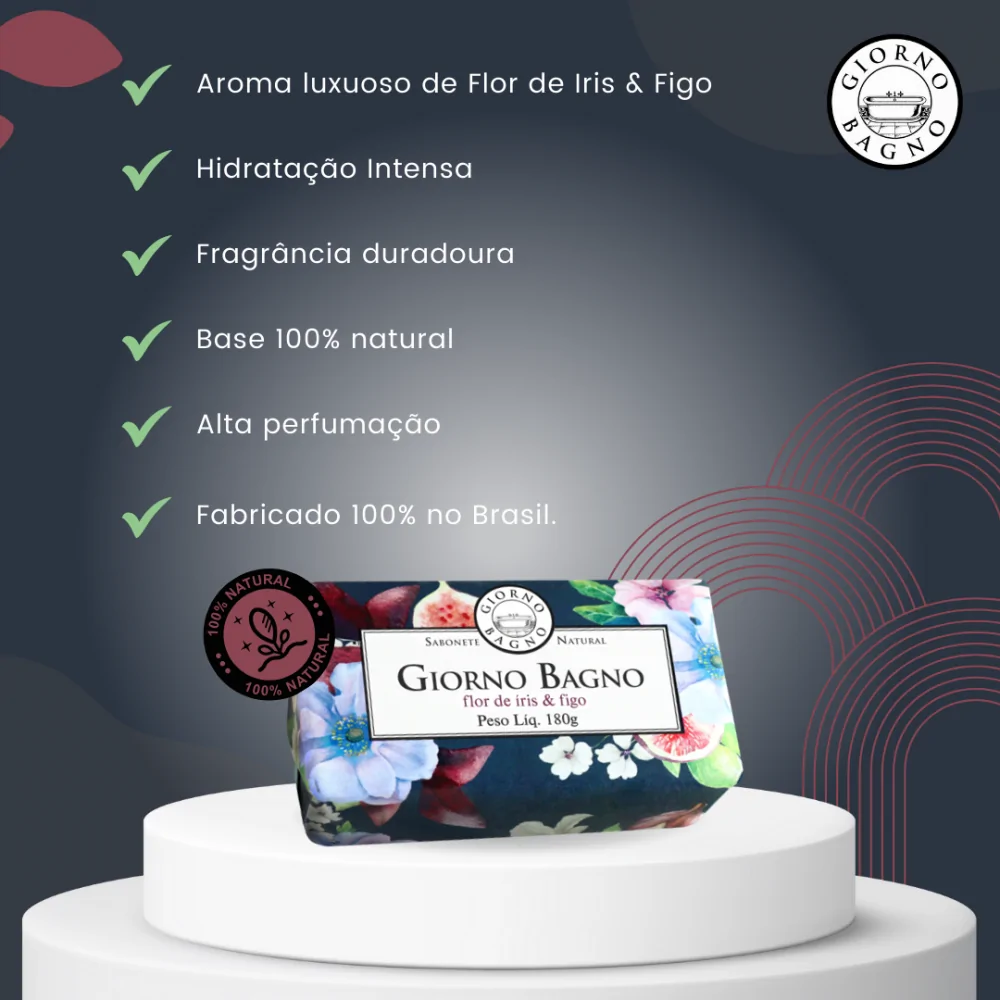 Sabonete Giorno Bagno Flor de Íris e Figo 180g