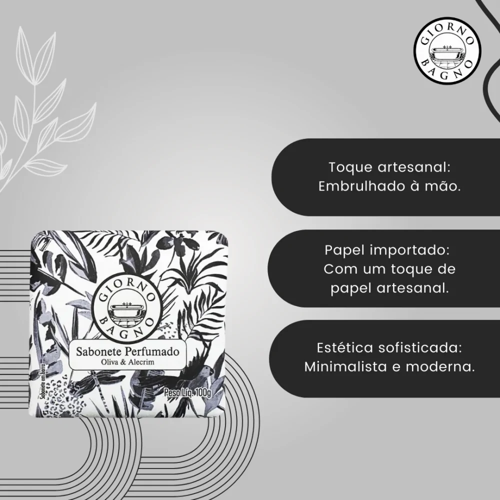 Sabonete Giorno Bagno Mediterrâneo Oliva e Alecrim 100g