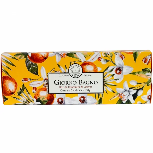 Kit Sabonete Giorno Bagno Flor de Laranjeira c/ 3 unidades de 100g cada