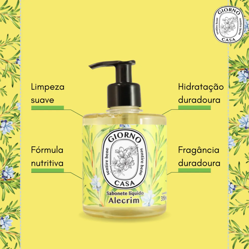 Sabonete Líquido Giorno Casa Alecrim 350ml