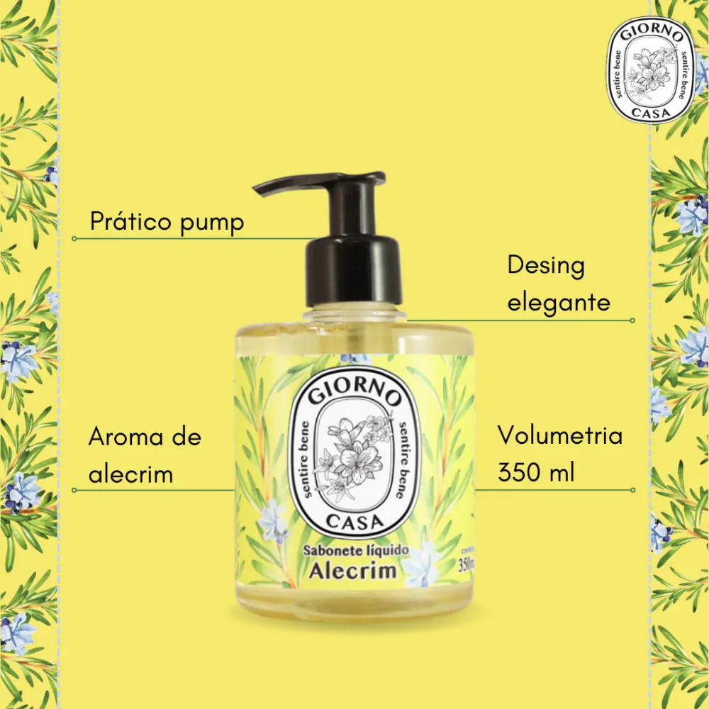 Sabonete Líquido Giorno Casa Alecrim 350ml