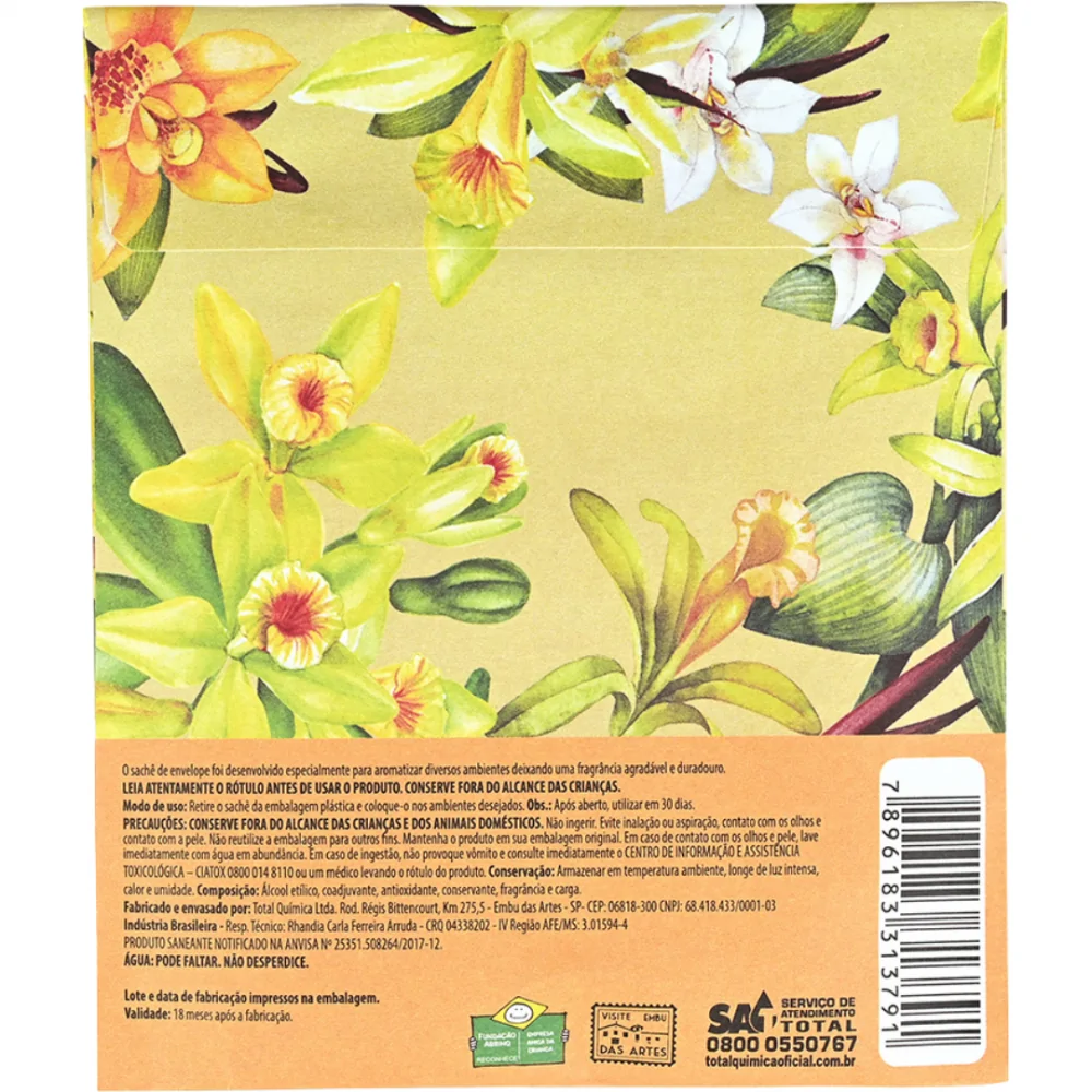 Sache Perfumado Giorno Casa Flor de Baunilha 15g