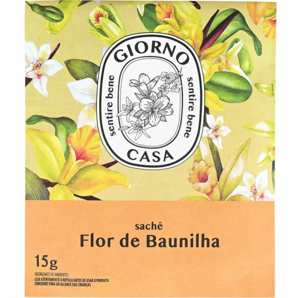 Sache Perfumado Giorno Casa Flor de Baunilha 15g